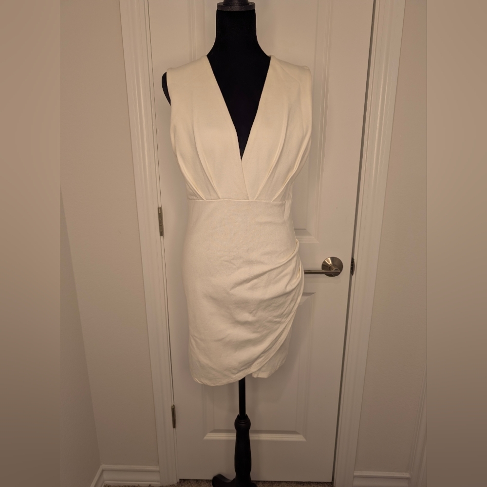 Lulu's Ivory Sleeveless Mini Dress